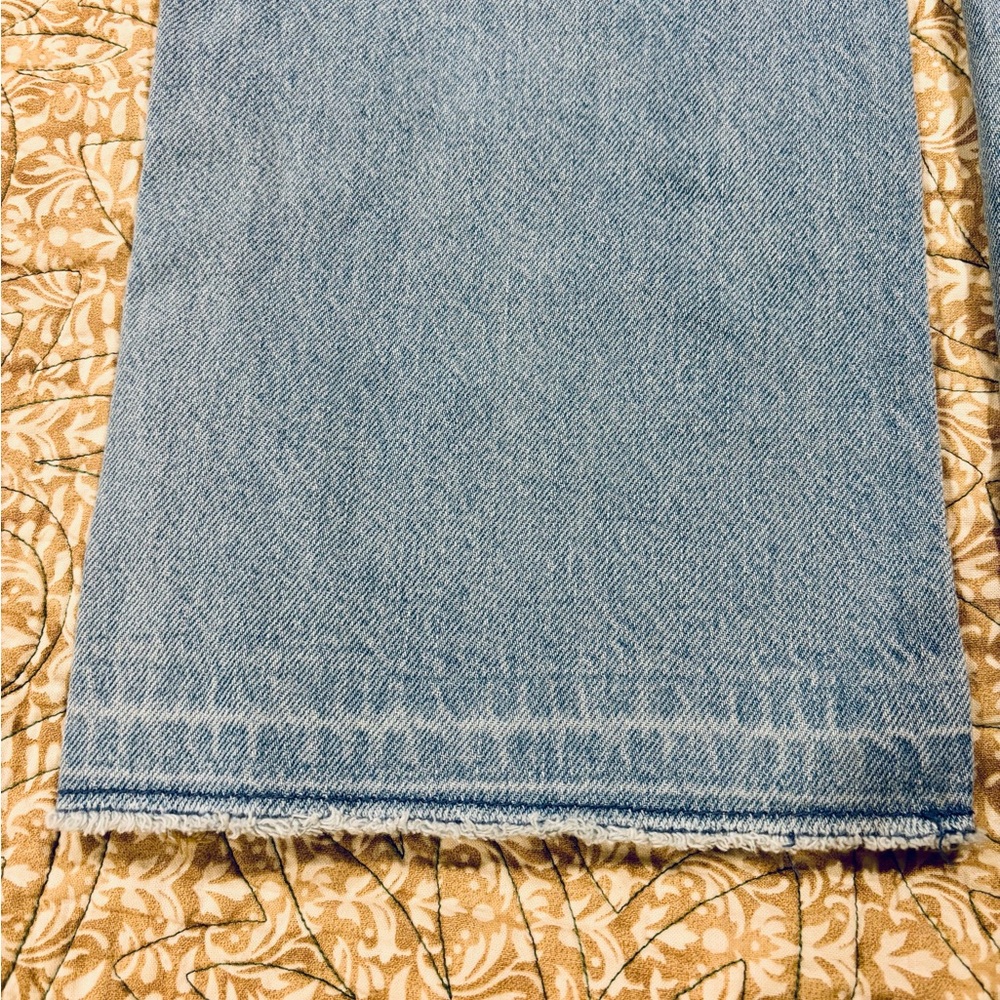 Old Navy Light Blue Wide Leg Distressed Jeans-Girls - Picture 5 of 8